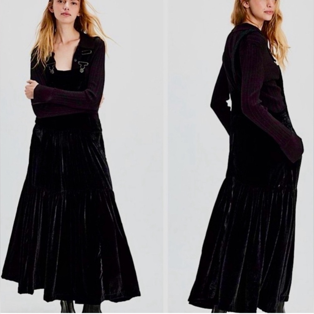 Free People Moonbeam Velvet Skirtall - Picture 3 of 4